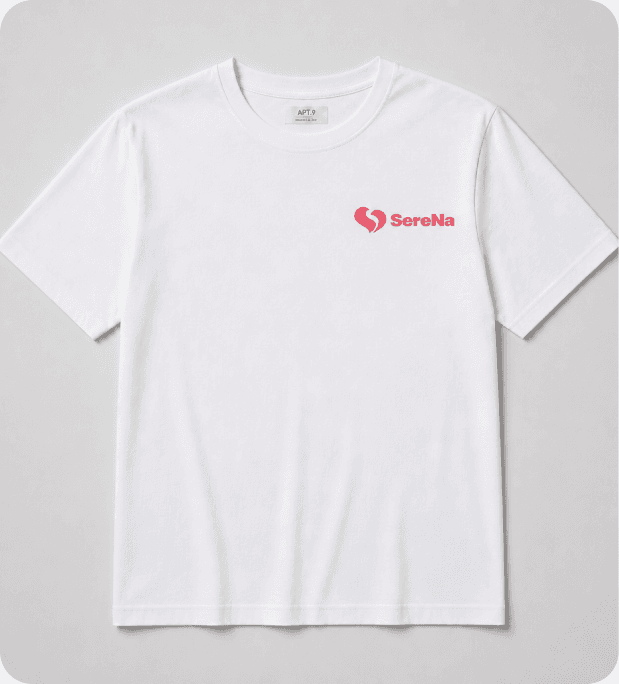 SereNa white short-sleeve t-shirt